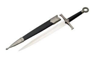 Black Celtic Stainless Steel Blade | Wooden Handle 31 inch War Sword