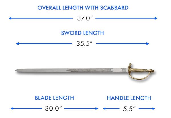 CSA/NCO Sword 37″ Carbon Steel Blade