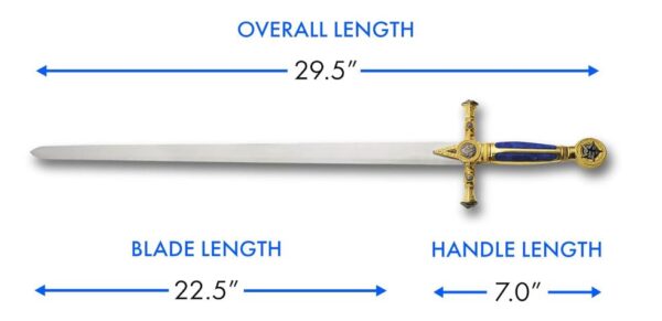 Double Mason Sword 29.5 inch Stainless Steel Blade